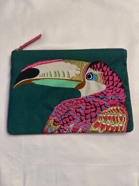 EUC! Inoui Editions Embroidered Toucan Pouch